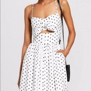 Black and White Polka Dot Midi Dress
